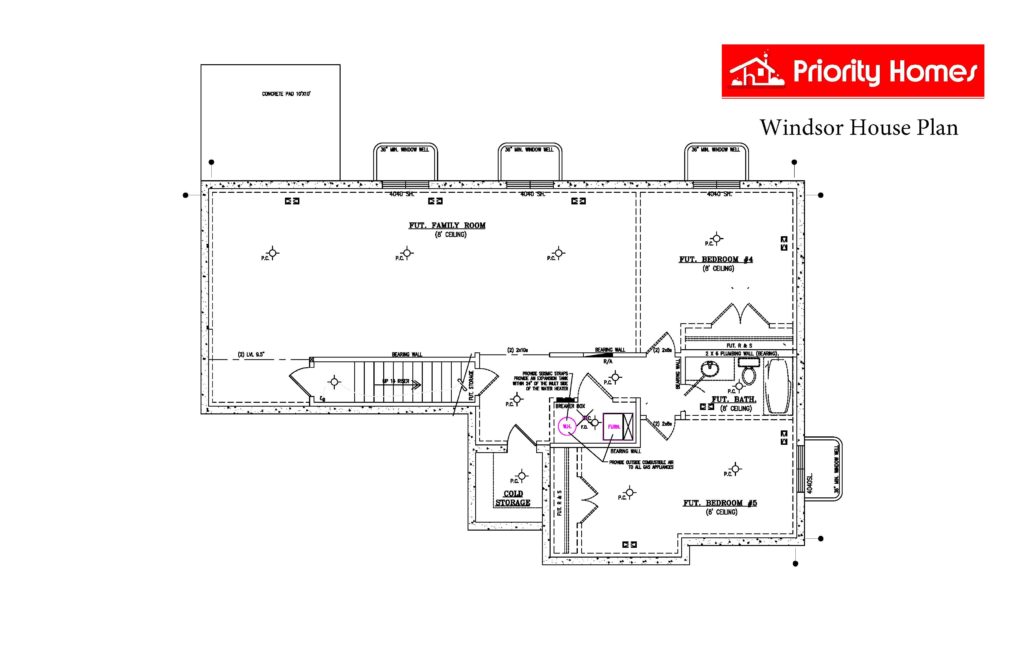 Windsor basement floorplan